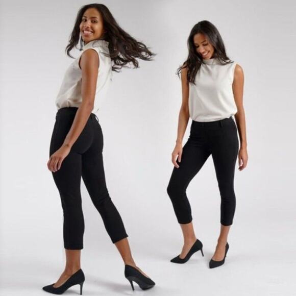 Betabrand Women's Crop Dress Pants Yoga Pants Black Size M - Picture 1 of 10
